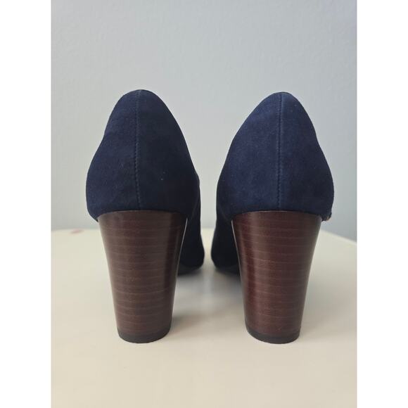 Söfft Navy Suede Mary Jane Heels 7M | Vintage-Inspired Block Heel Round Toe - Picture 6 of 11